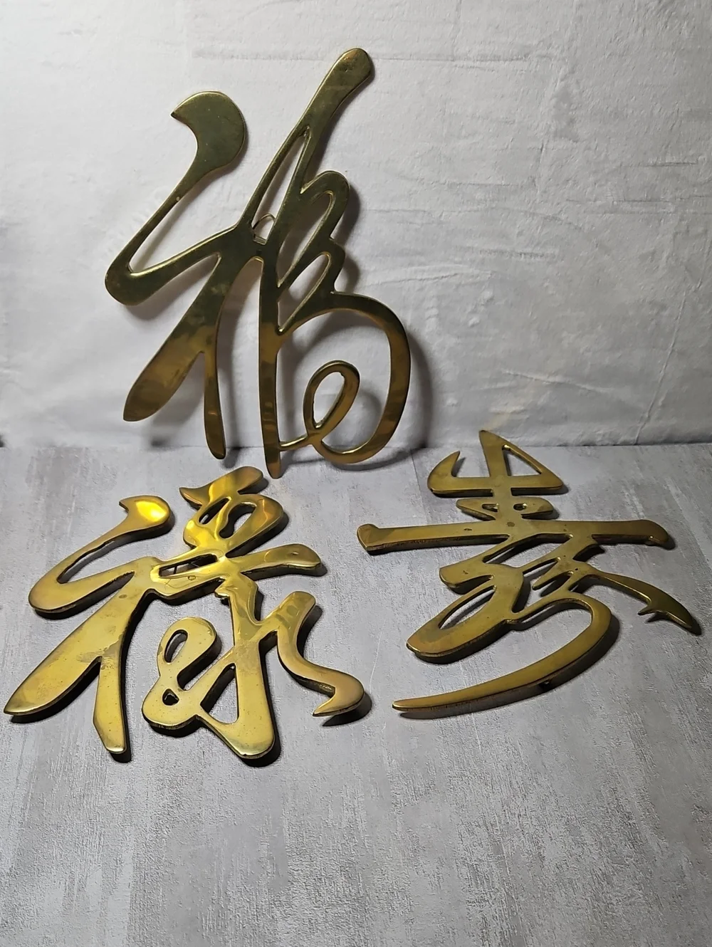 3 Brass Wall Hangings Or Trivets MCM